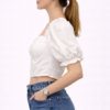 Ženski crop top – beli