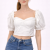 Ženski crop top – beli