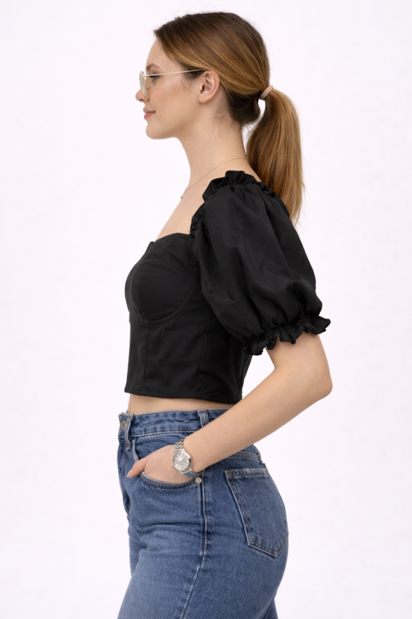 Ženski crop top – crni