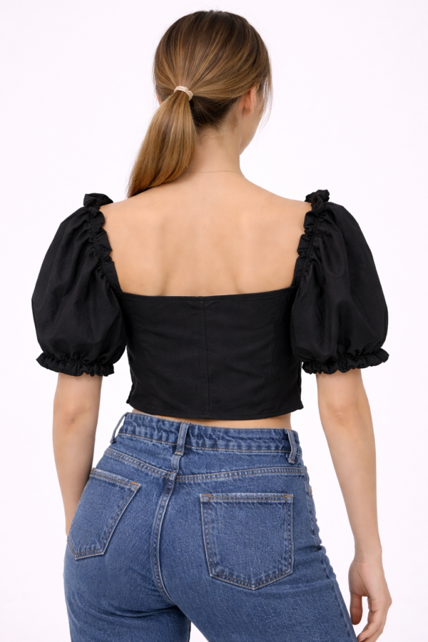 Ženski crop top – crni