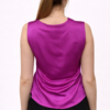 Ženska satenska bluza – ciklama