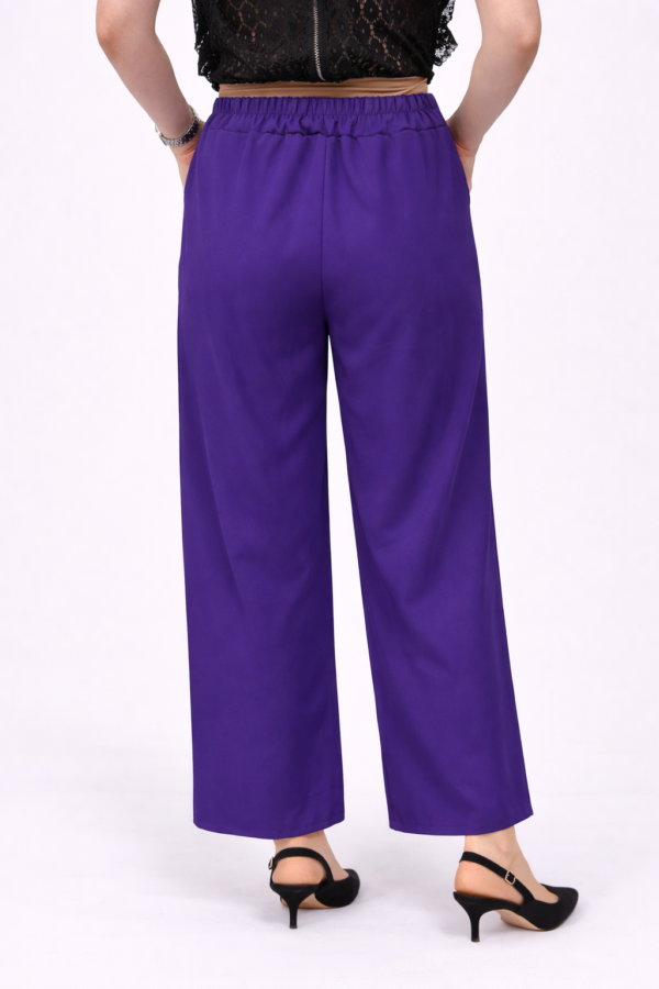 Ženske elegantne pantalone – ljubičaste
