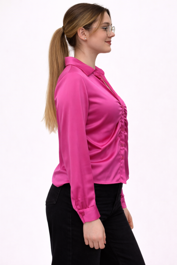 1617-2_1490_95%poliester 5%elastin_uni x 10 (2) Ženska satenska košulja – ciklama roze