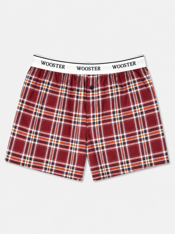 582-W307_590_95_pamuk-5_elastin_S_M_XL_XXL Bokserice – Wooster – bordo karirani dezen