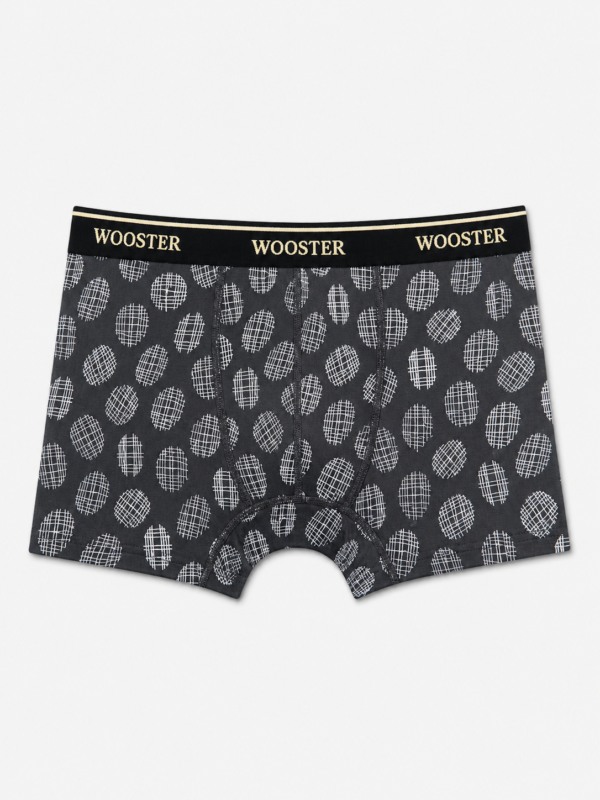 Bokserice – Wooster – tamno siva sa printom