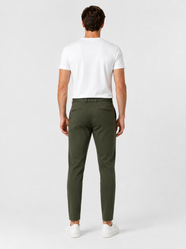 1346_lugat_2390_70poliester 27viskoza 3likra_30,31,33,34x2,36x2,38,40 (2) Muške pantalone - Empo - Maslinasto zelene