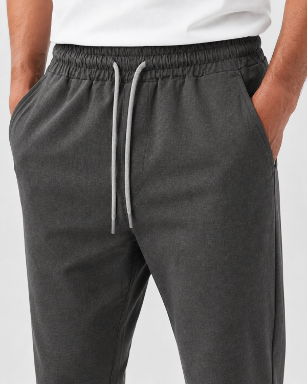 1347-2_lugat_2390_100pamuk_S,M,Lx2,XL,XXL,XXXL Muške pantalone - Empo - Tamno sive sa elastičnim pojasom