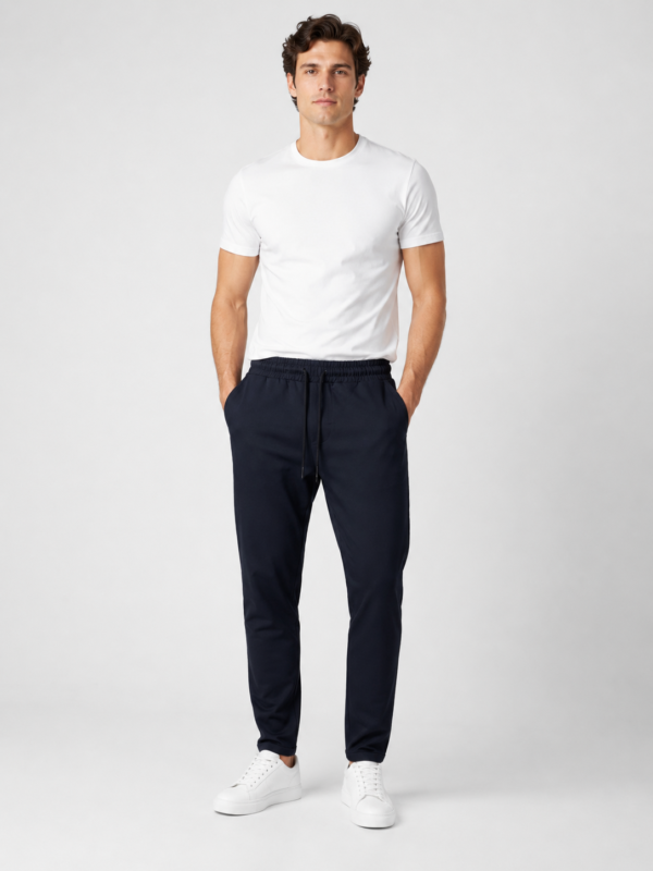 1347-4_lugat_2390_70poliester 27viskoza 3likra_S,M,Lx2,XLx2,XXL (2) Muške pantalone - Empo - Teget sa elastičnim pojasom