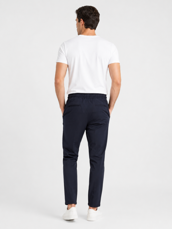 1347-4_lugat_2390_70poliester 27viskoza 3likra_S,M,Lx2,XLx2,XXL Muške pantalone - Empo - Teget sa elastičnim pojasom