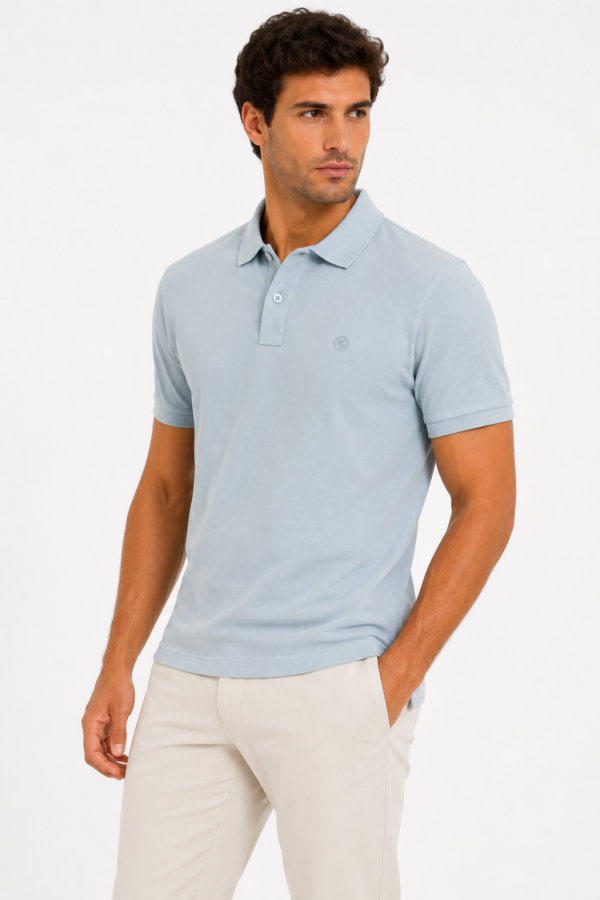 1632_vipstendo_2390_m,xl,xxl_ 95% pamuk 5%elastin (3) Muška polo majica – Vip Stendo – Svetloplava