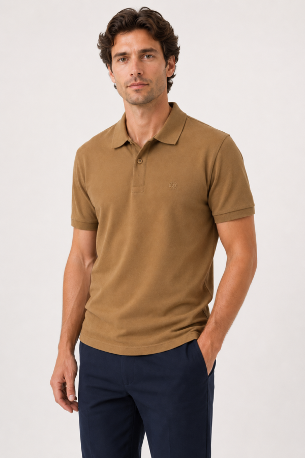 1633_vipstendo_2390_m,xl,xxl_ 95% pamuk 5%elastin (2) Muška polo majica – Vip Stendo – Braon