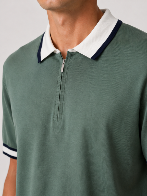1636_vipstendo_2790_75%pamuk 25%poliamid_m l xl xxl (4) Muška pletena polo majica – VIP Stendo – maslinasto zelena
