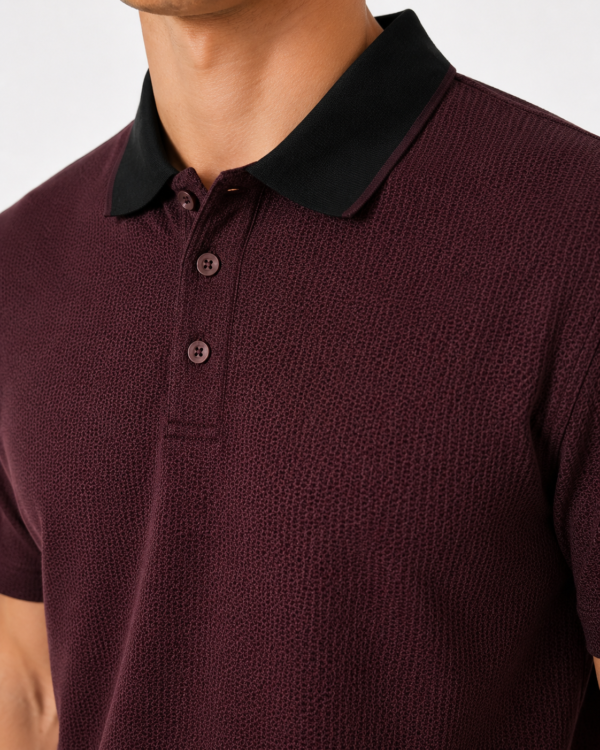 Muška polo majica – Vip Stendo – Bordo-crna
