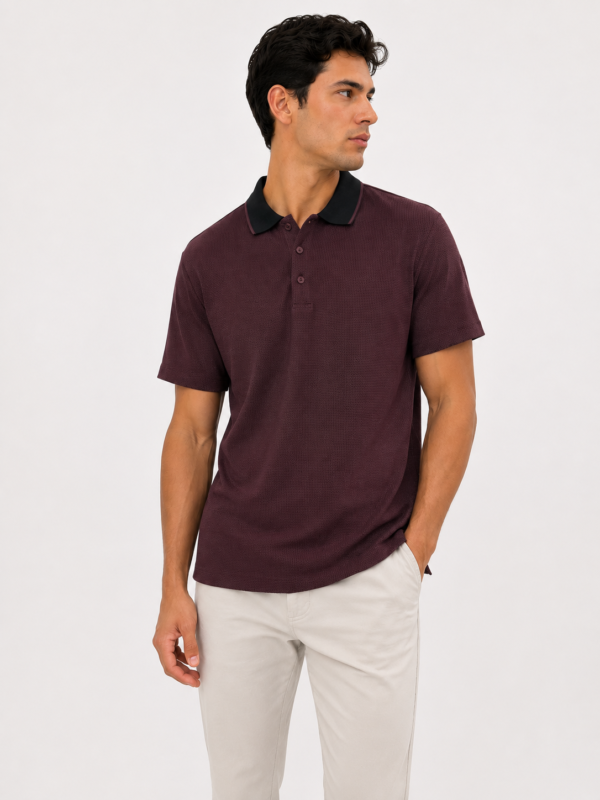 Muška polo majica – Vip Stendo – Bordo-crna