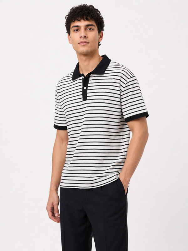 1683_rugatchi_2690_70%pamuk 30%viskoza_3xl,4XLx2,6xl (4) Muška polo majica - Rugatchi - bela sa crnim prugama
