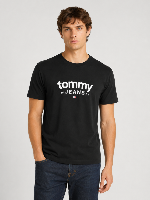 Muška majica – Tommy Jeans – crna sa logo natpisom