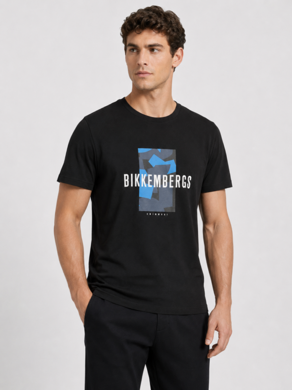 Muška majica – Bikkembergs – crna sa grafičkim printom