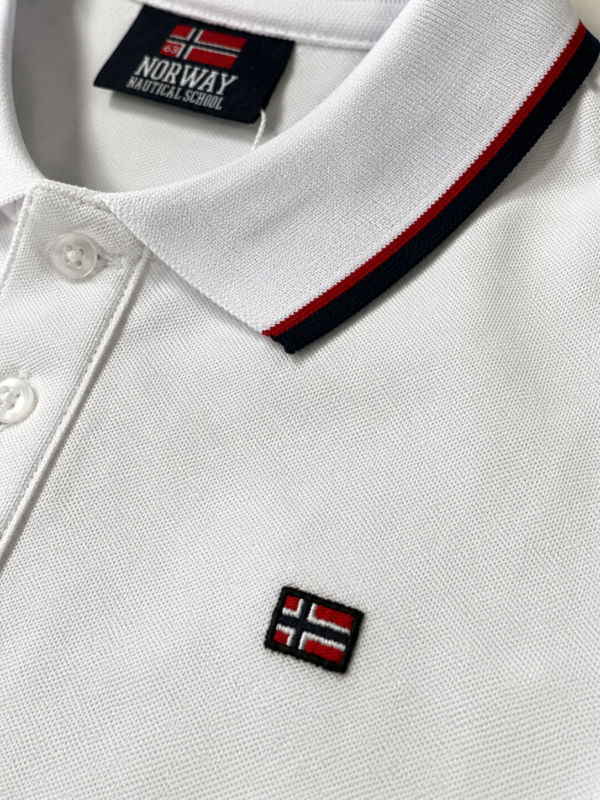 1962_norway nautical school_2390_100%pamuk_S,M,L,XL,XXL,XXXL (1) Muška polo majica - Norwey Nautical 1963 - bela