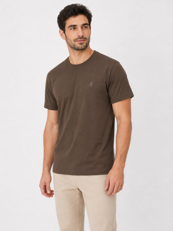 Muška majica - U.S. Grand Polo - braon sa tonalnim logom