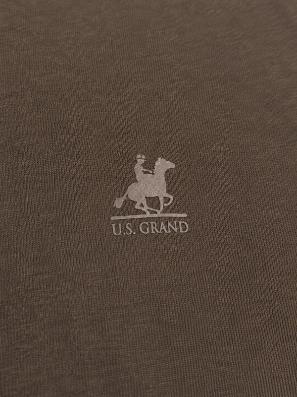 Muška majica - U.S. Grand Polo - braon sa tonalnim logom