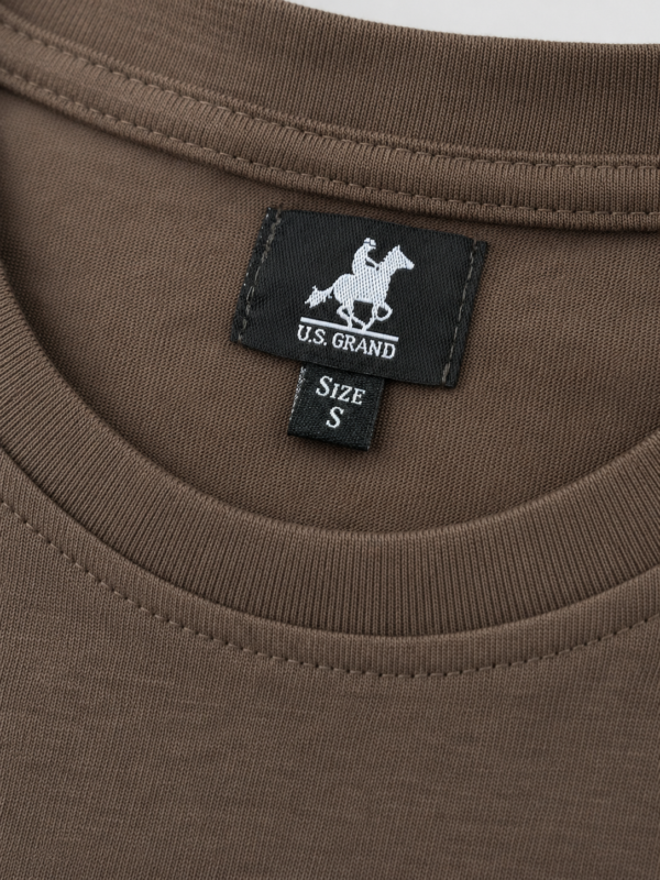 Muška majica - U.S. Grand Polo - braon sa tonalnim logom