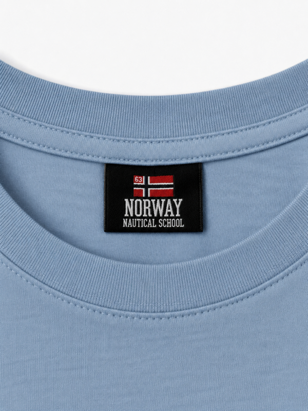 Muška majica - Norwey Nautical 1963 - svetloplava sa zastavom