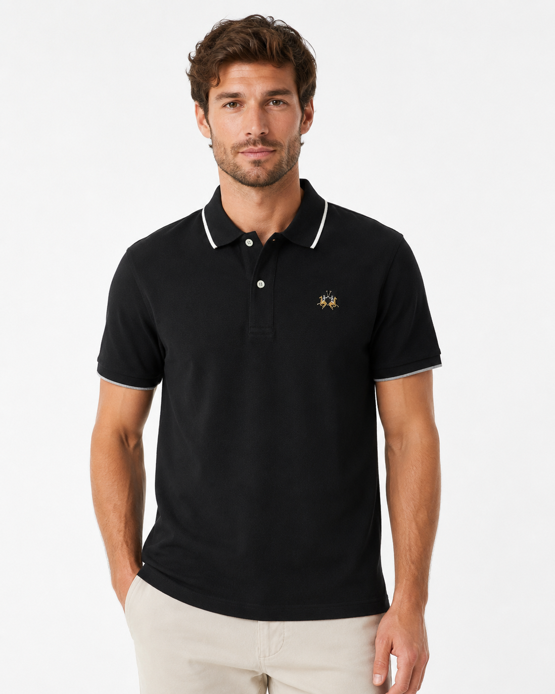 Muška polo majica - La Martina - crna