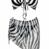 1743_2290_95% poliester 5% spandex_ 40x2,42x2,44x2,46x2 (4) Ženski trodelni kupaći kostim sa maramom – crno-beli animal print