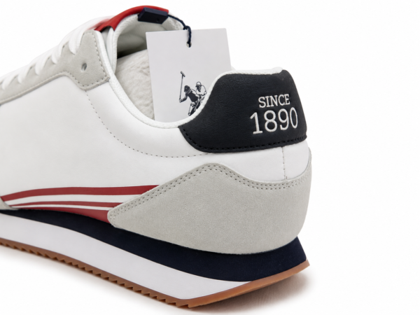 Muške patike – U.S. Polo Assn. – Bele sa crvenim i teget detaljima