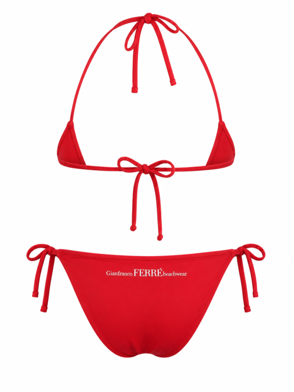 46_ 5490(2745)_ 80%poliamid 20% elastin_ Ix2,IIIx2 Ženski bikini kupaći kostim – Gianfranco Ferré – crvena