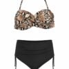 Ženski dvodelni kupaći kostim – animal print