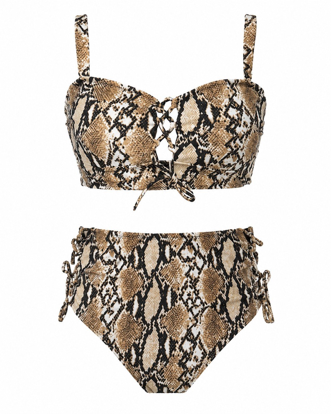 Ženski dvodelni kupaći kostim – animal print