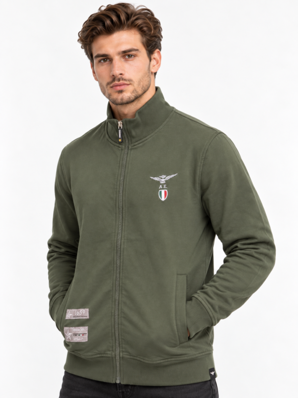 Muški duks sa rajsferšlusom - Accademia Militare - maslinasto zeleni