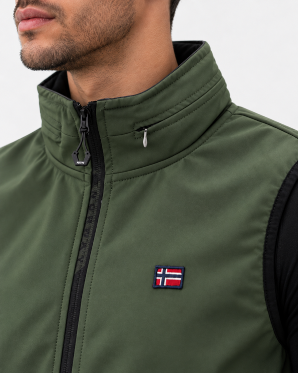 Muški softshell prsluk sa kapuljačom - Norway 1963 - maslinasto zeleni