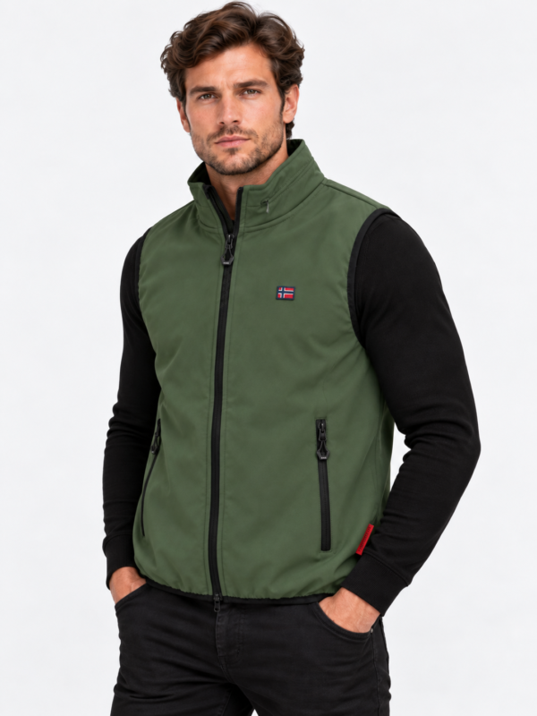 Muški softshell prsluk sa kapuljačom - Norway 1963 - maslinasto zeleni