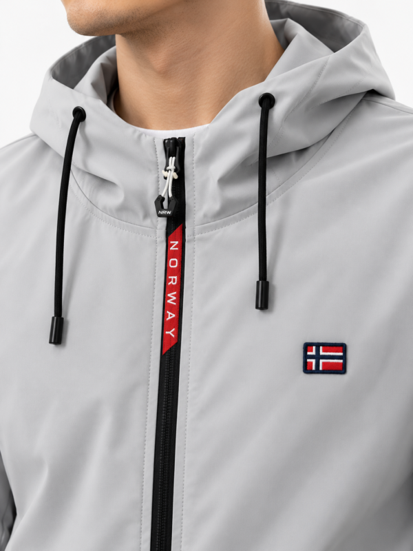 2037_norway1963_m,l,xl,2xl,3xl_100poliester_7990 (1) Muška vodootporna jakna sa kapuljačom - Norway 1963 - svetlosiva